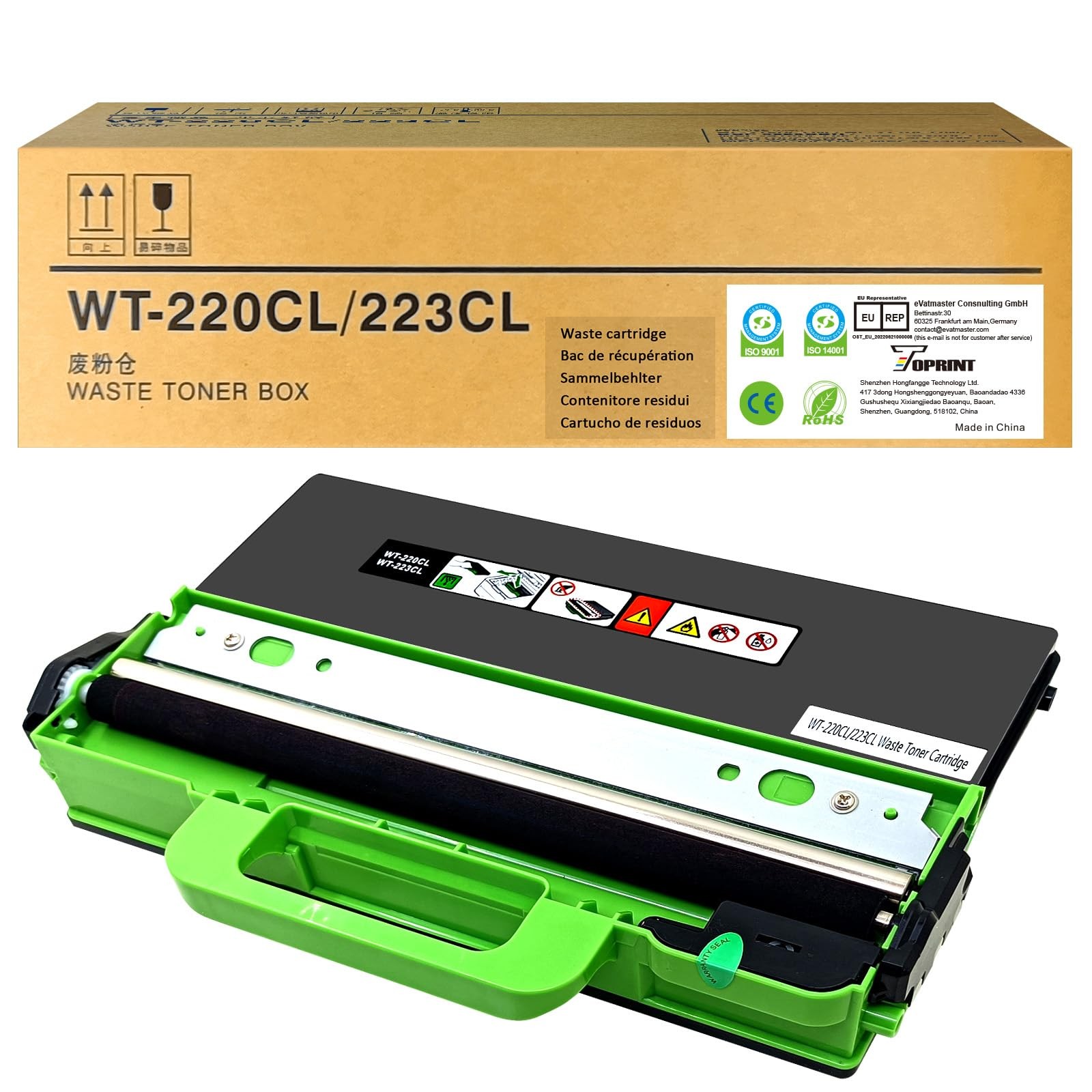 WT220CL Waste Toner Box Compatible for Brother DCP HL MFC L Series Laser Printer