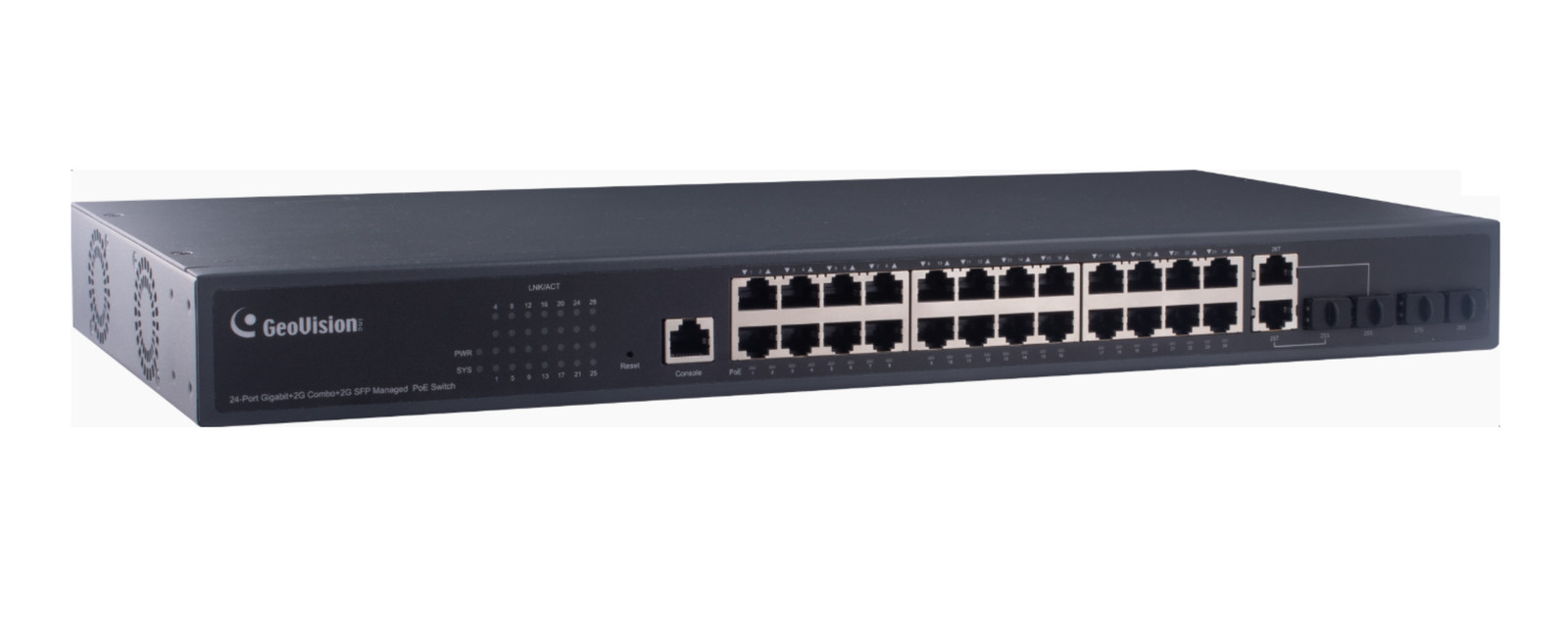 GeoVision GV-APOE2411 24-Port Gigabit Web Management PoE Switch