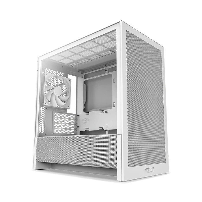 NZXT - H3 Flow Micro-ATX High-Airflow PC Case - White