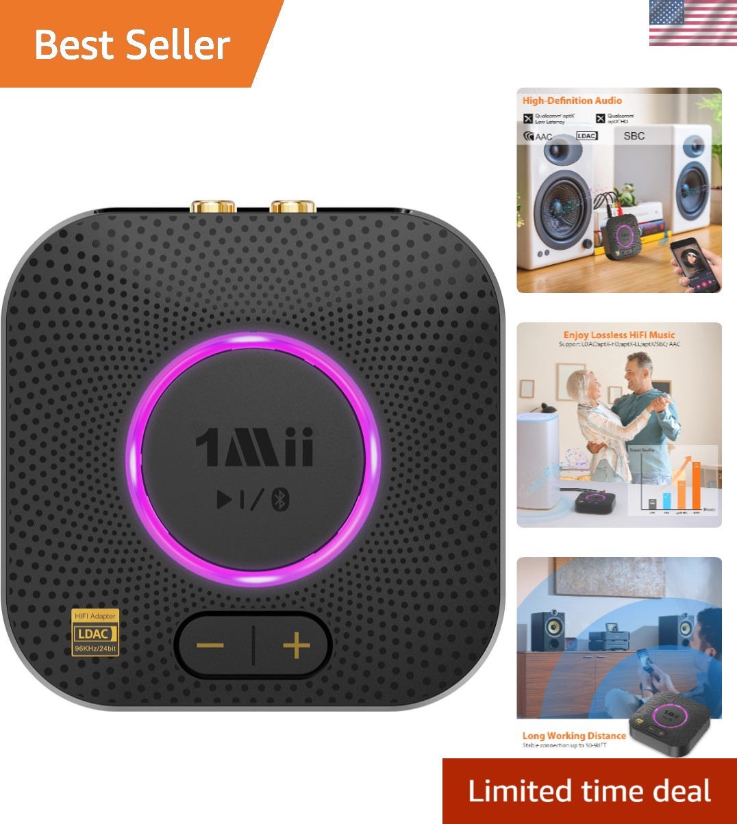 Elevate Your Home Audio: B06S+ Bluetooth 5.3 High-Resolution Wireless Receiver