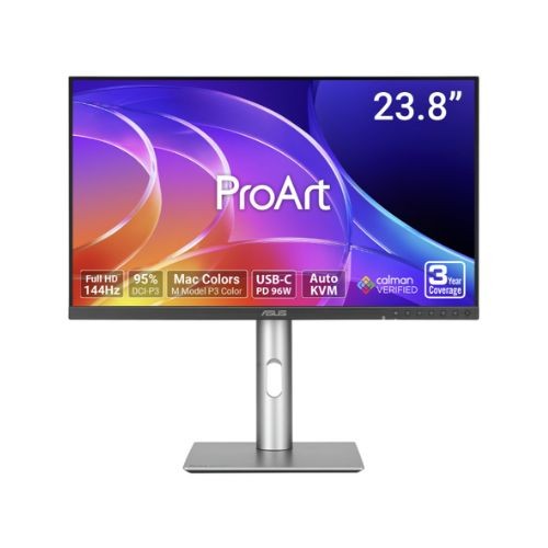 ASUS Pro Art 24" FHD IPS 144Hz HDR10 5ms(GTG) Adaptive Sync Flat Panel Silver