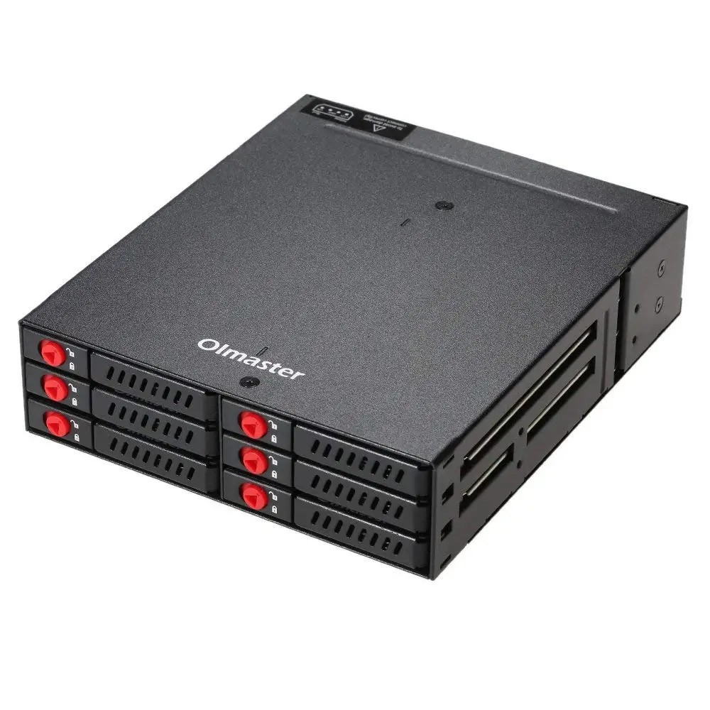 SATA SSD HDD Hot Swap Mobile Rack Enclosure - 5.25" Aluminum, 6TB Support