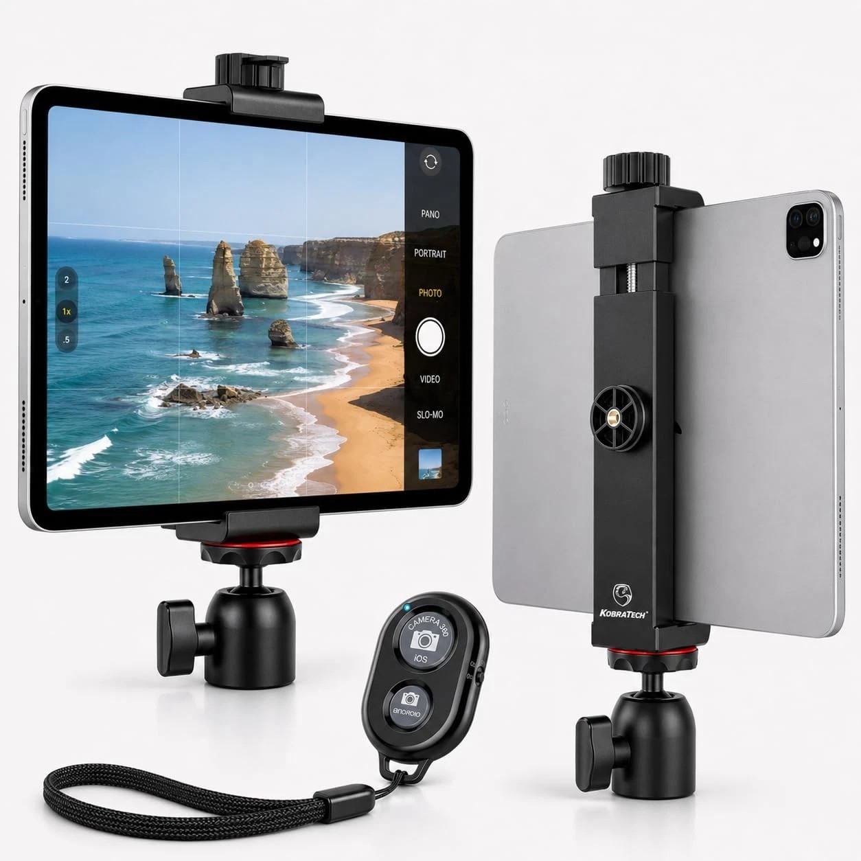 Tabmount 360 Ipad Tripod Mount Holder | Includes Swivel Ball Head And Bluetooth