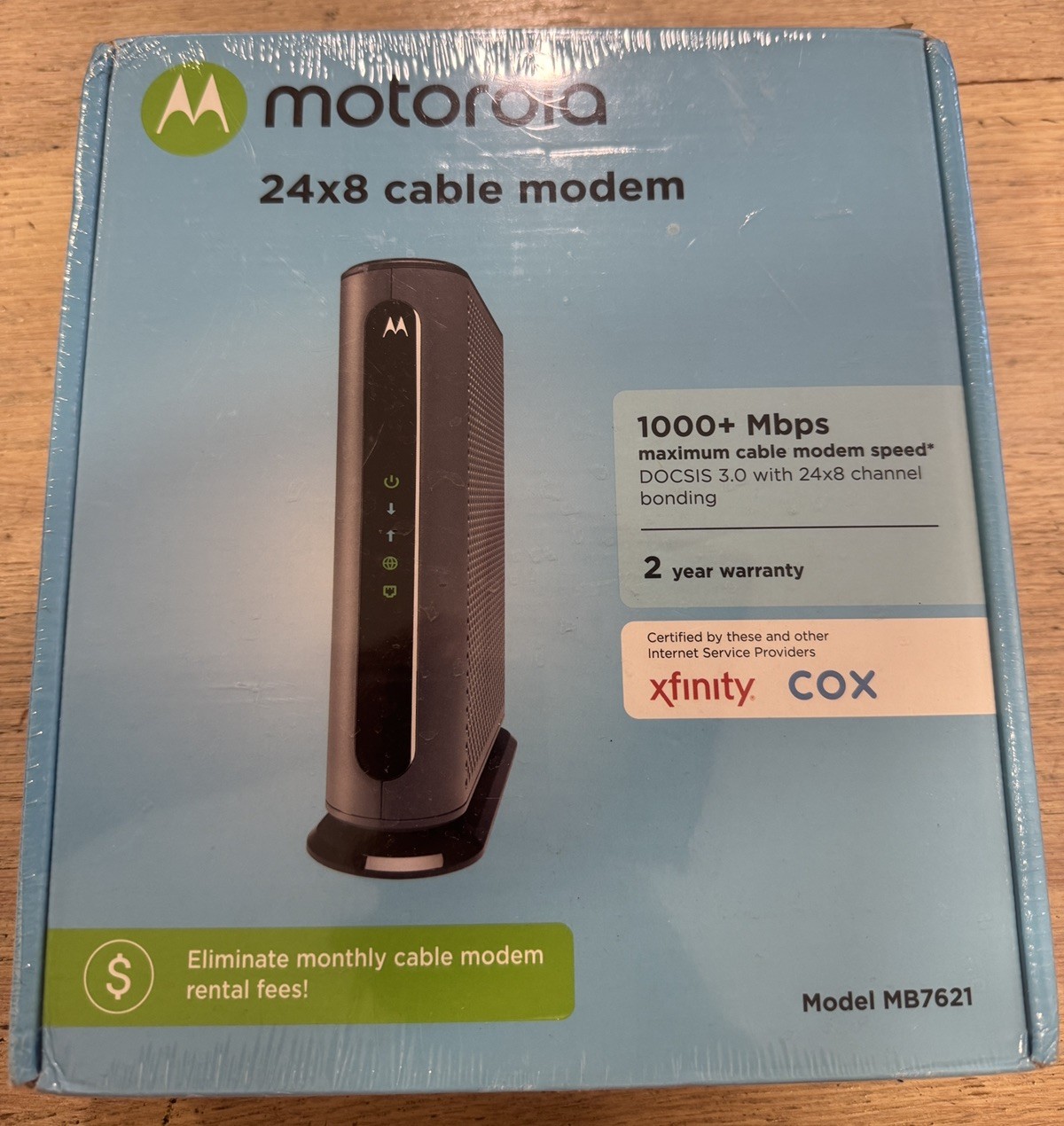 Motorola MB7621 1802 V1.0 Modem 1000 MBPS 24x8 Cable ~ Brand New Still Sealed