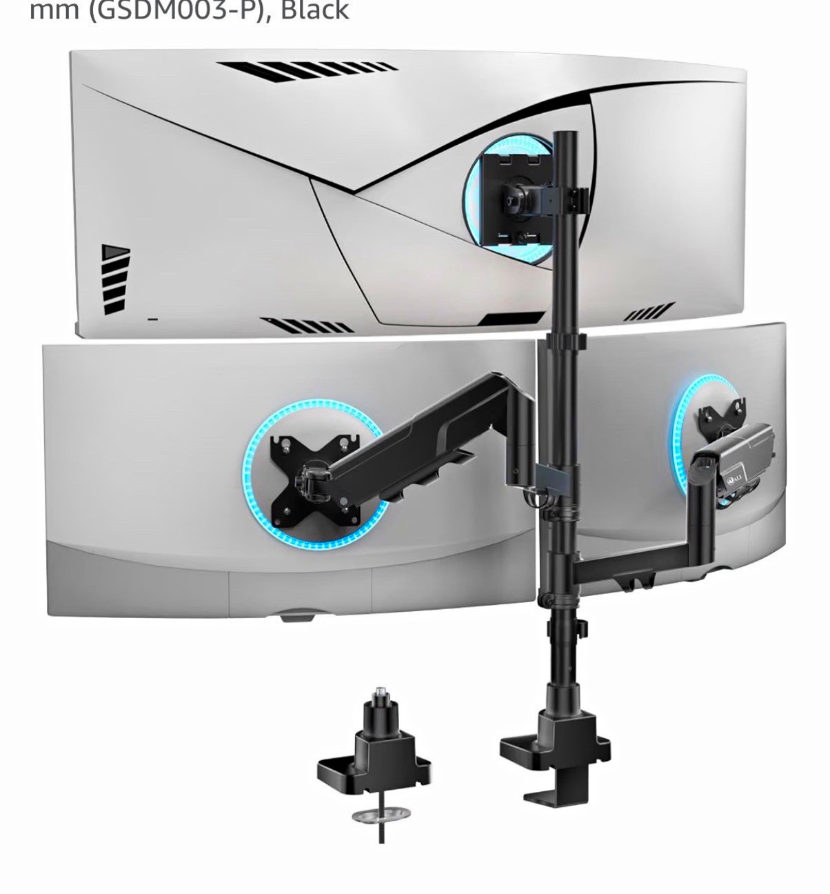 Triple Monitor Mount - Extra Tall 3 Monitor 17-49 Inch, Up to 44 lbs Adjustable