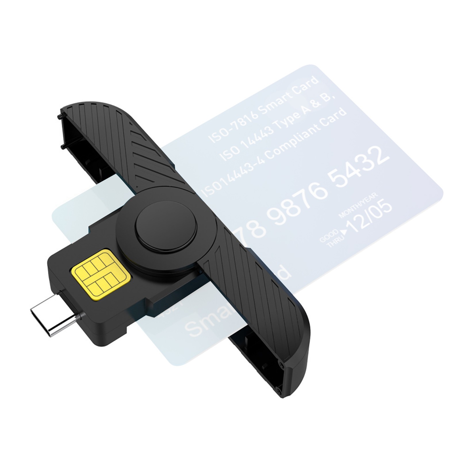 Foldable DOD Type C Common Access CAC Smart SIM Card/IC Bank Chip Card Reader a