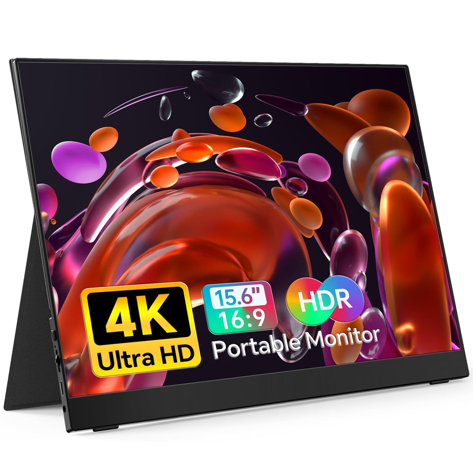 ForHelp True 4K Portable Monitor - 15.6inch UHD 3840×2160 100% sRGB USB-C HDM...