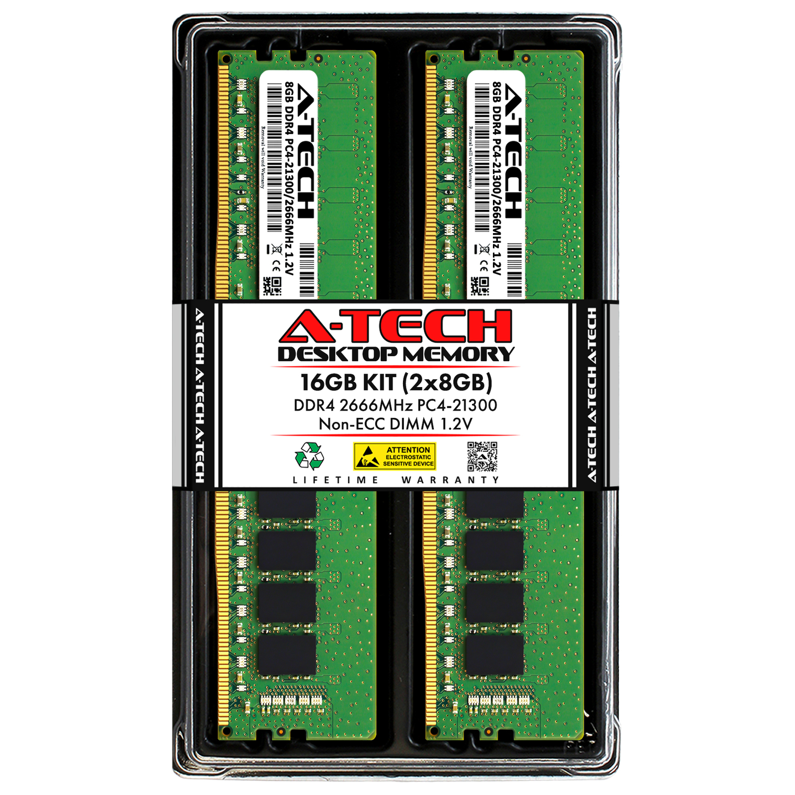 16GB 2x8GB DDR4-2666 ASUS PRIME A320M-C R2.0 ROG STRIX Z370-I GAMING Memory RAM