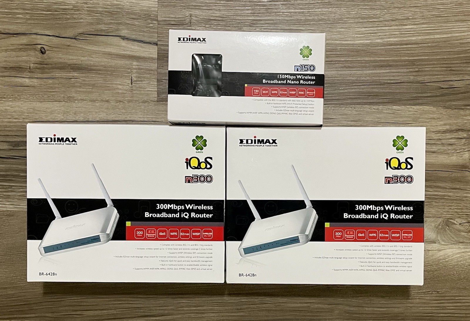 3x Edimax Wireless Broadband Routers One Nano 150Mbs & Two 300mbs BR-6428n