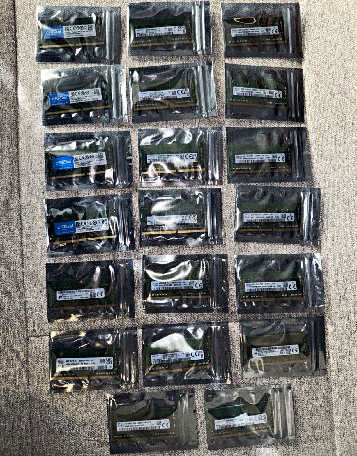 [ LOT OF 20 ] 8GB 2666 DDR4 SODIMM RAM MODULE LAPTOP SAMSUNG CRUCIAL SK HYNIX