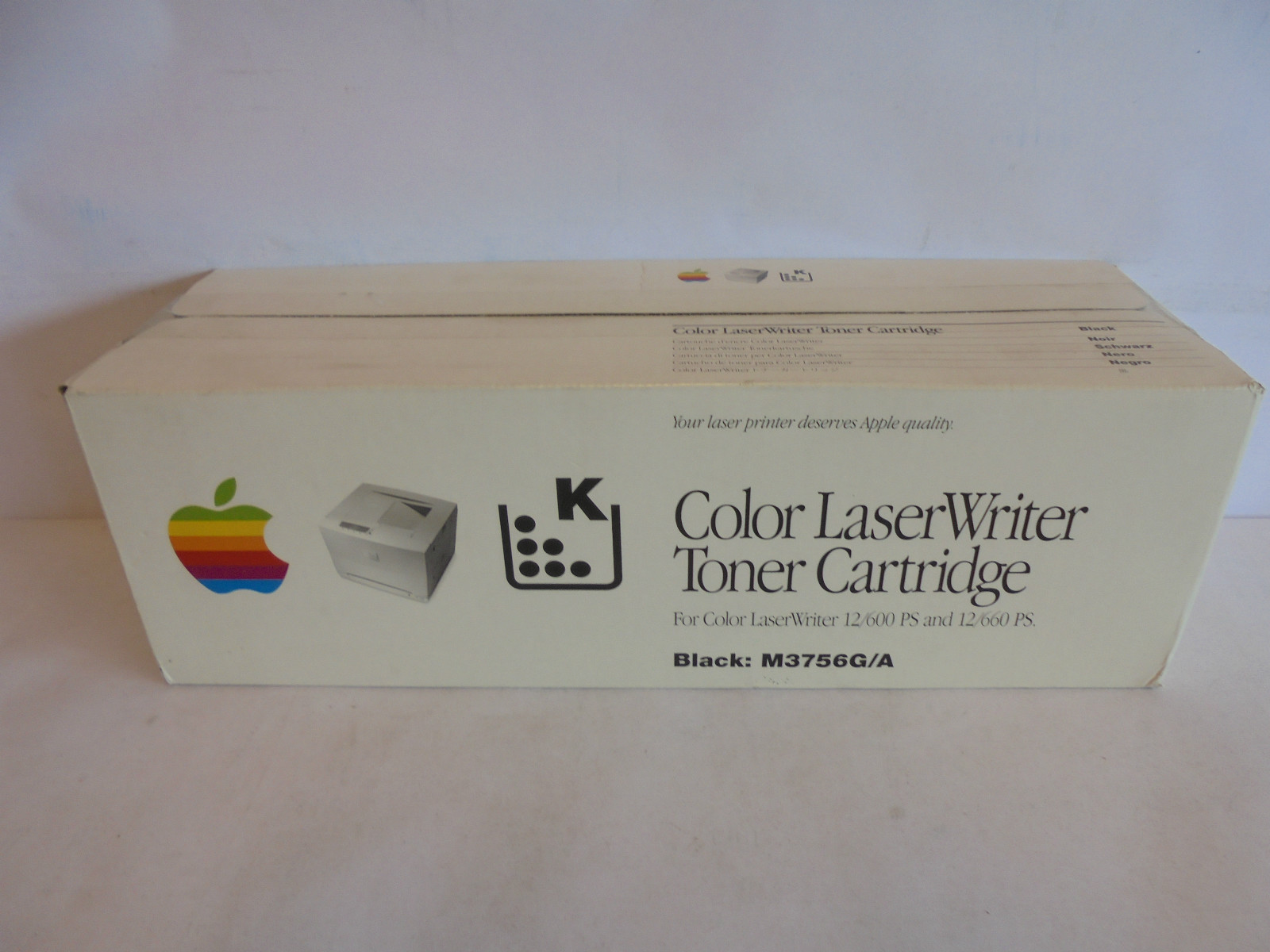 Apple M3756G/A Toner Black Color LaserWriter 12/600 HP 12/660 HP NEW & Original Packaging