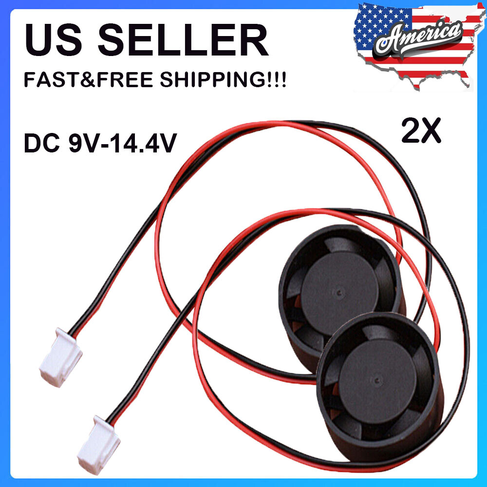 2x DC 12V Mini 2510 Brushless DC Cooling Fan 800RPM Quiet Large Air Volume Fan s