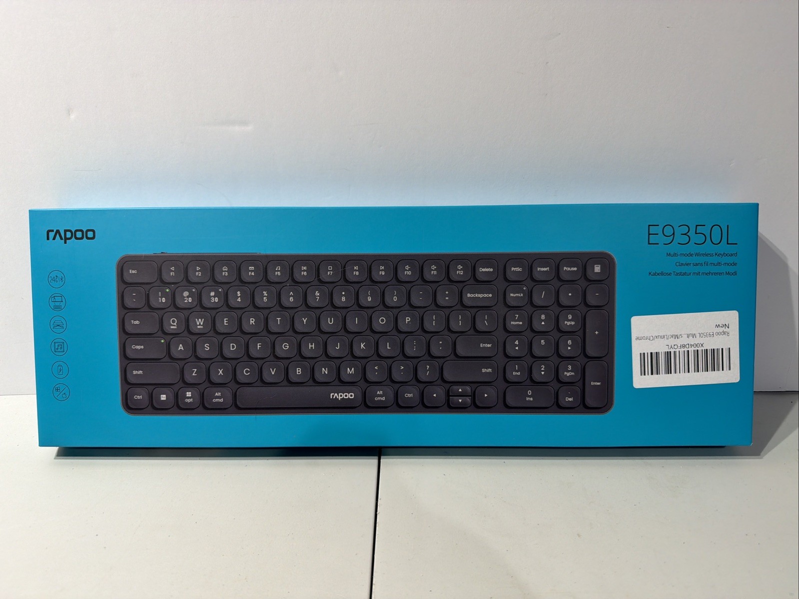 RAPOO E9350L Key Multi-Device Wireless Keyboard Rechargeable for PC Laptop