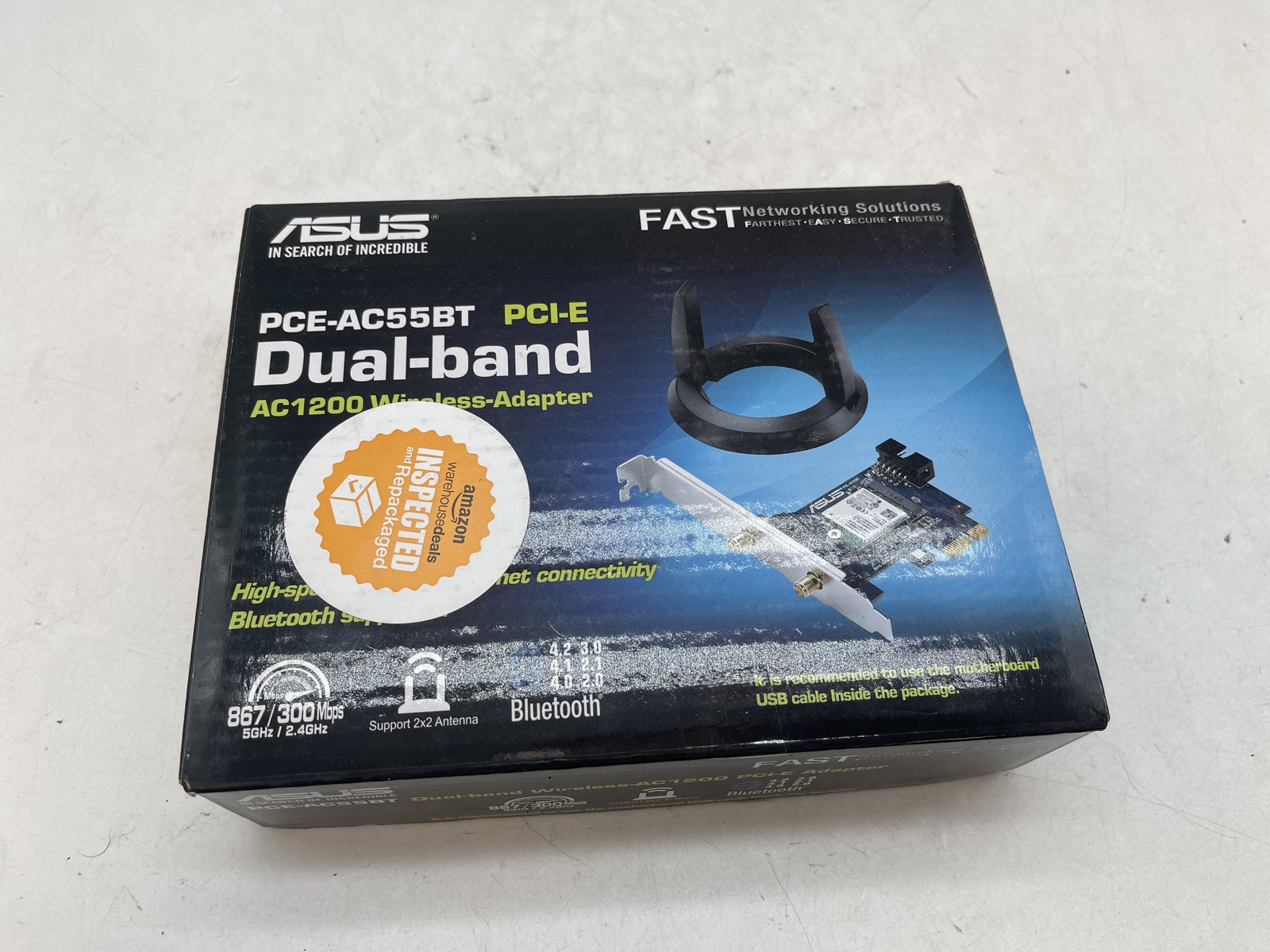 ASUS PCE-AC55BT Dual-Band Wireless-AC1200 PCI-E Adapter w/ Bluetooth - Free S/H