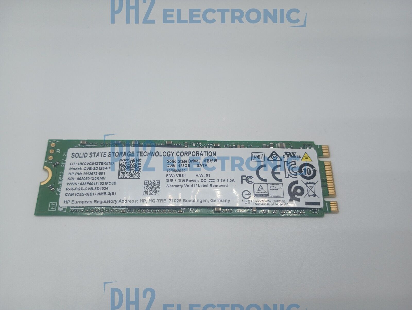HPE	CVB-8D128-HP	M12672-001		KIOXIA 128GB SATA SSD Solid State Drive M.2 2280