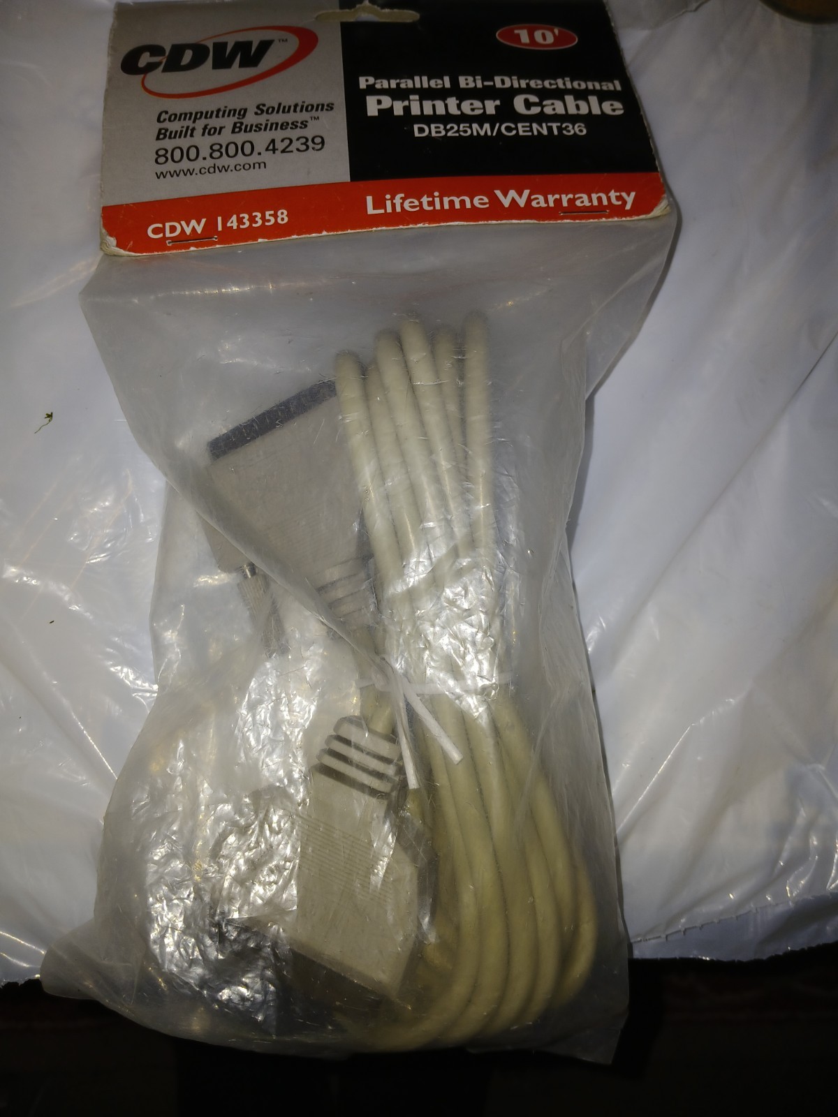 Belkin 10ft IEEE-1284 Bi-Directional Parallel Print Printer Cable DB25/Cen36