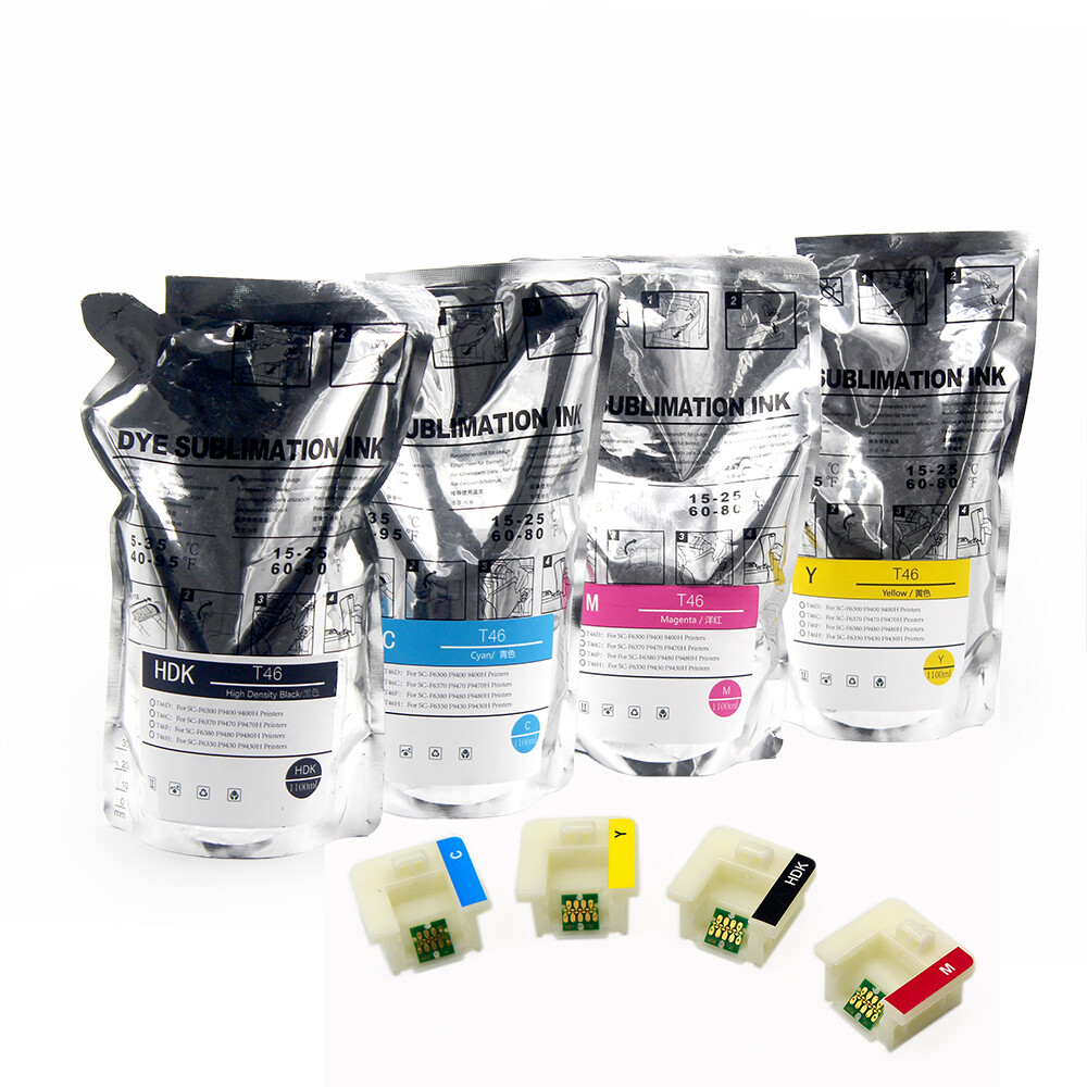 4*1100ml Dye Sublimation Ink Bag for Epson F6370 F9470 F6300 F9400 F6330 F9430
