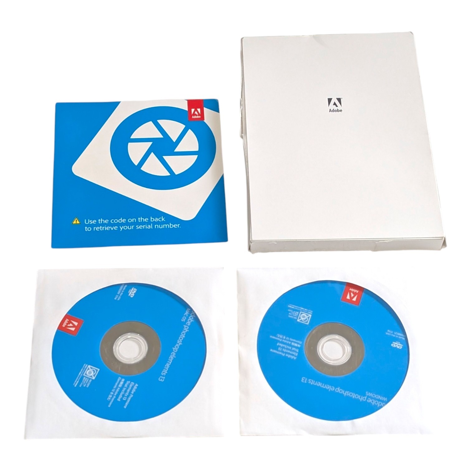 Adobe Photoshop Elements 13 PC Mac 2 Disc Software Serial Included USA Duty Paid