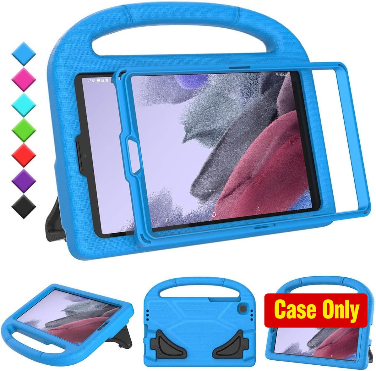 Blue Shockproof Case with Handle Stand for Samsung Galaxy Tab A7 Lite 8.7