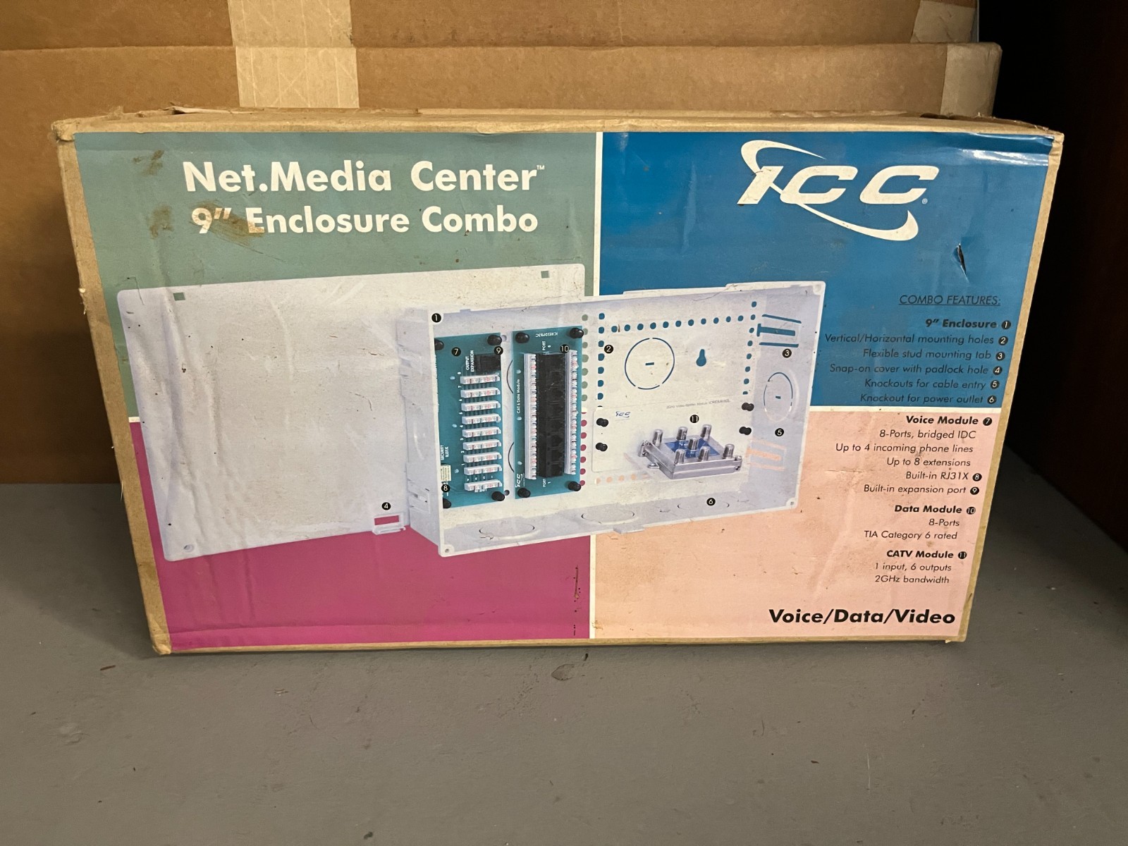 ICC ICRESDC9PK Combo Net Media Center, Plastic, 9" New