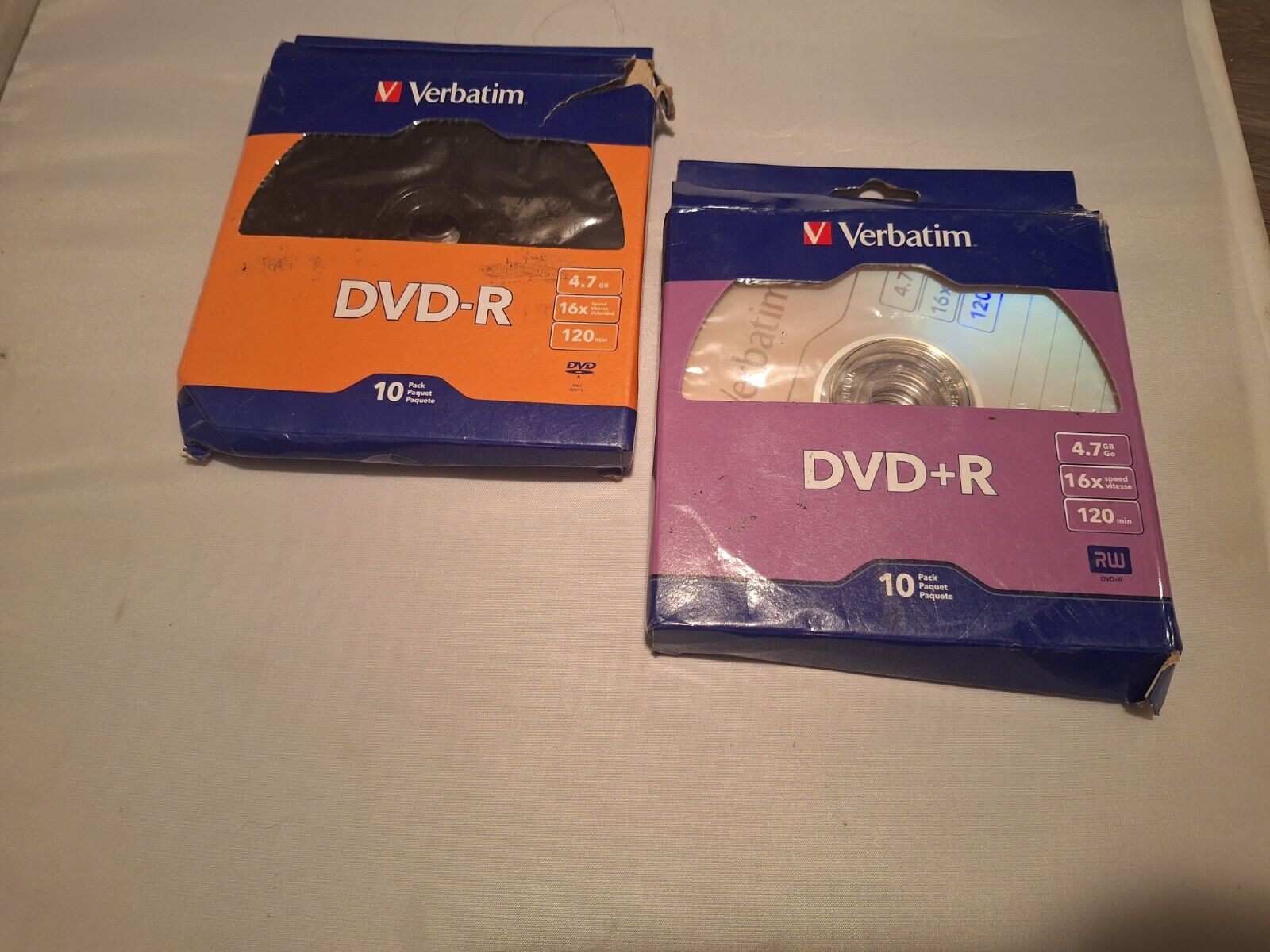 Verbatim DVD Blank Discs 10 Pack - Lot of 2