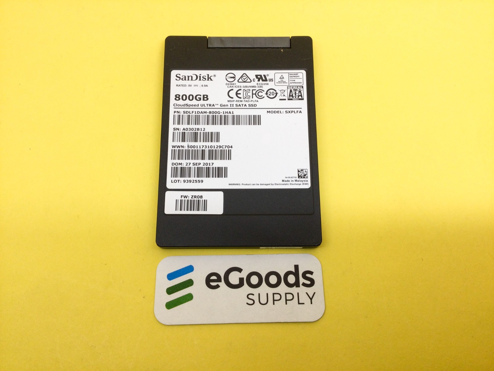 SanDisk CloudSpeed Ultra 800GB SATA 6Gb/s 2.5in Internal SSD SDLF1DAM-800G-1HA1