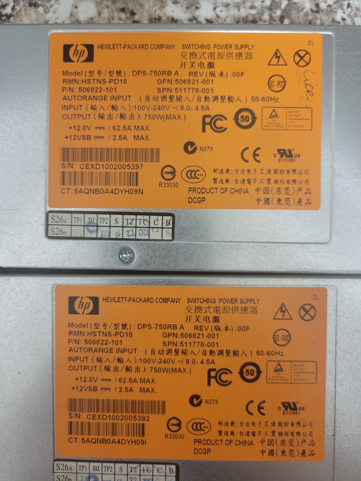 HP DSP-750RB 750W Modular Switching Power Supply (506822-101)