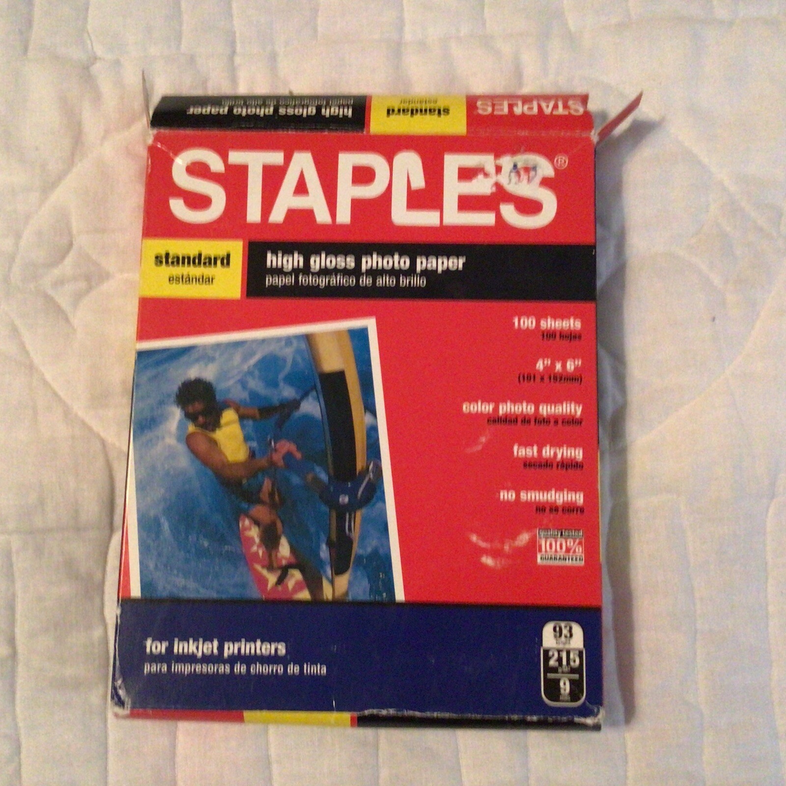 Staples Standard High Gloss Photo Paper 100 Sheets 4”x6” Sealed