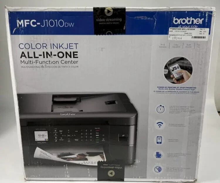 NEW Brother MFC-J1010DW Wireless Color Inkjet All-in-One Printer+ Free INK