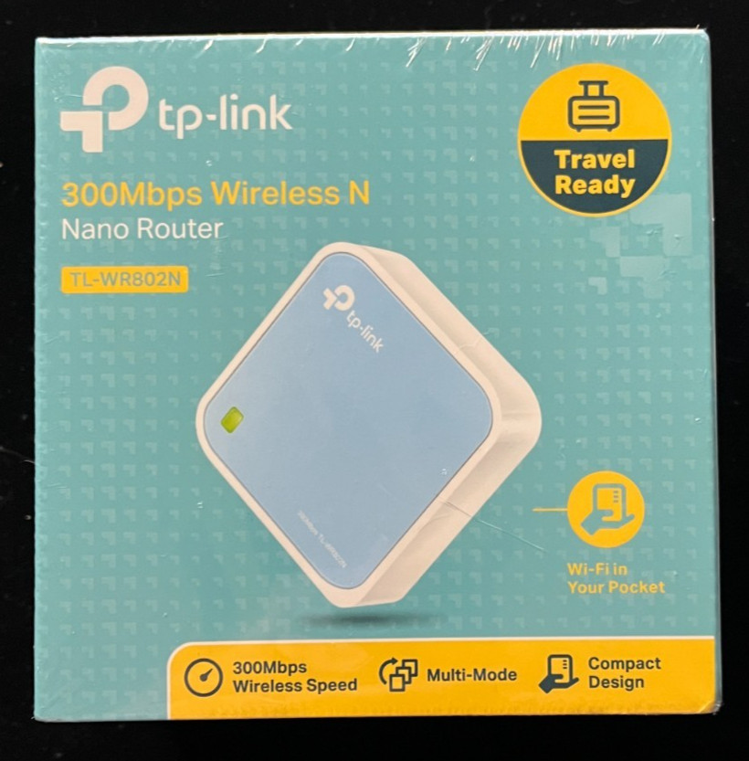 TP Link N300 Wireless Portable Nano Travel Router TL WR802N WiFi Bridge NEW
