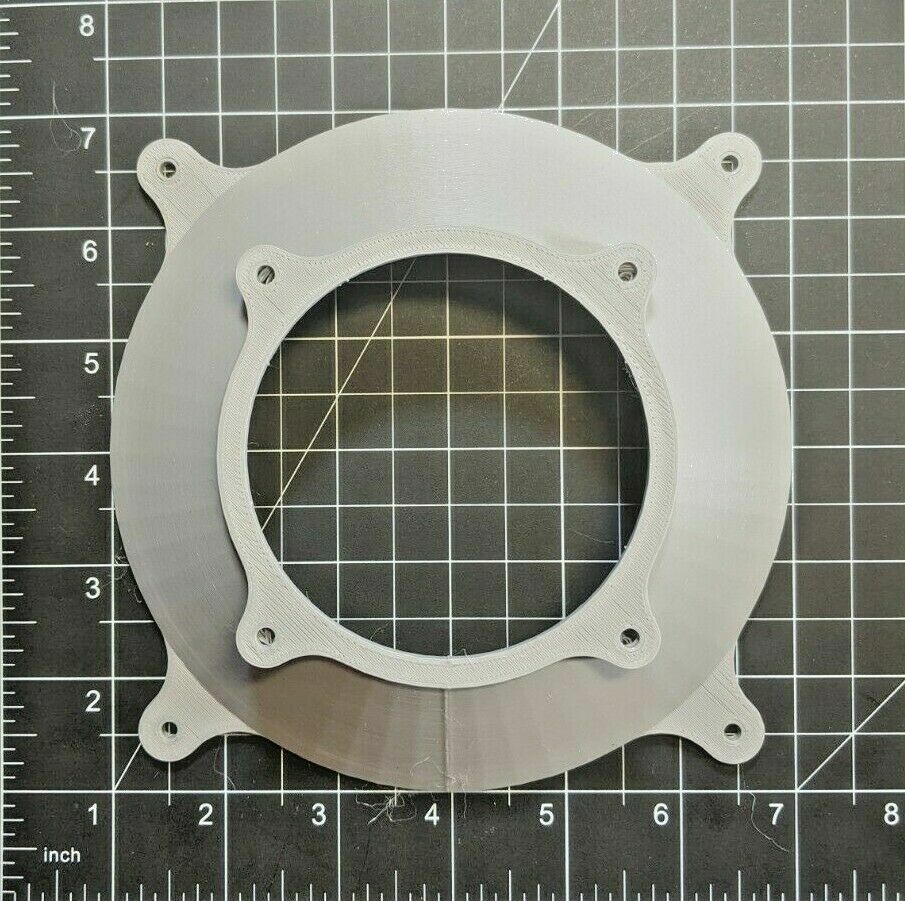 140mm to 80mm Fan Adapter Flow Converter PC Mod Custom Panel Hose Mount Flange