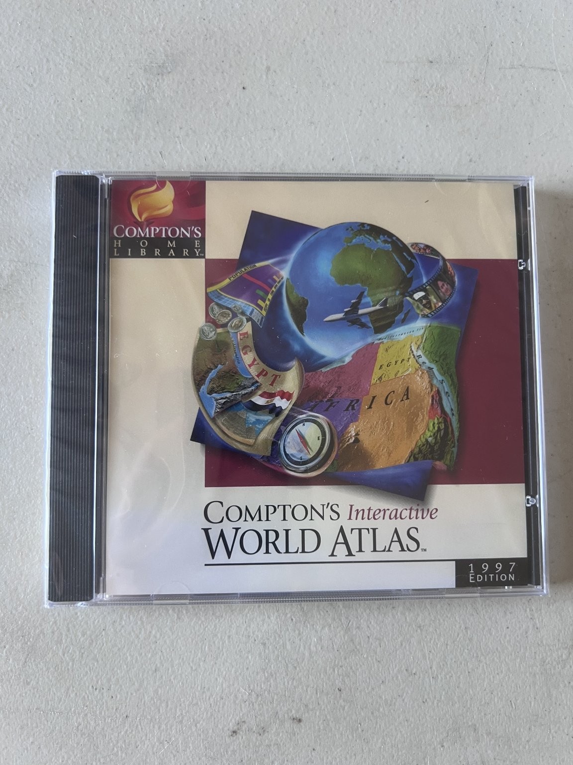Compton's Interactive World Atlas Software CD-ROM 1997 Edition Sealed