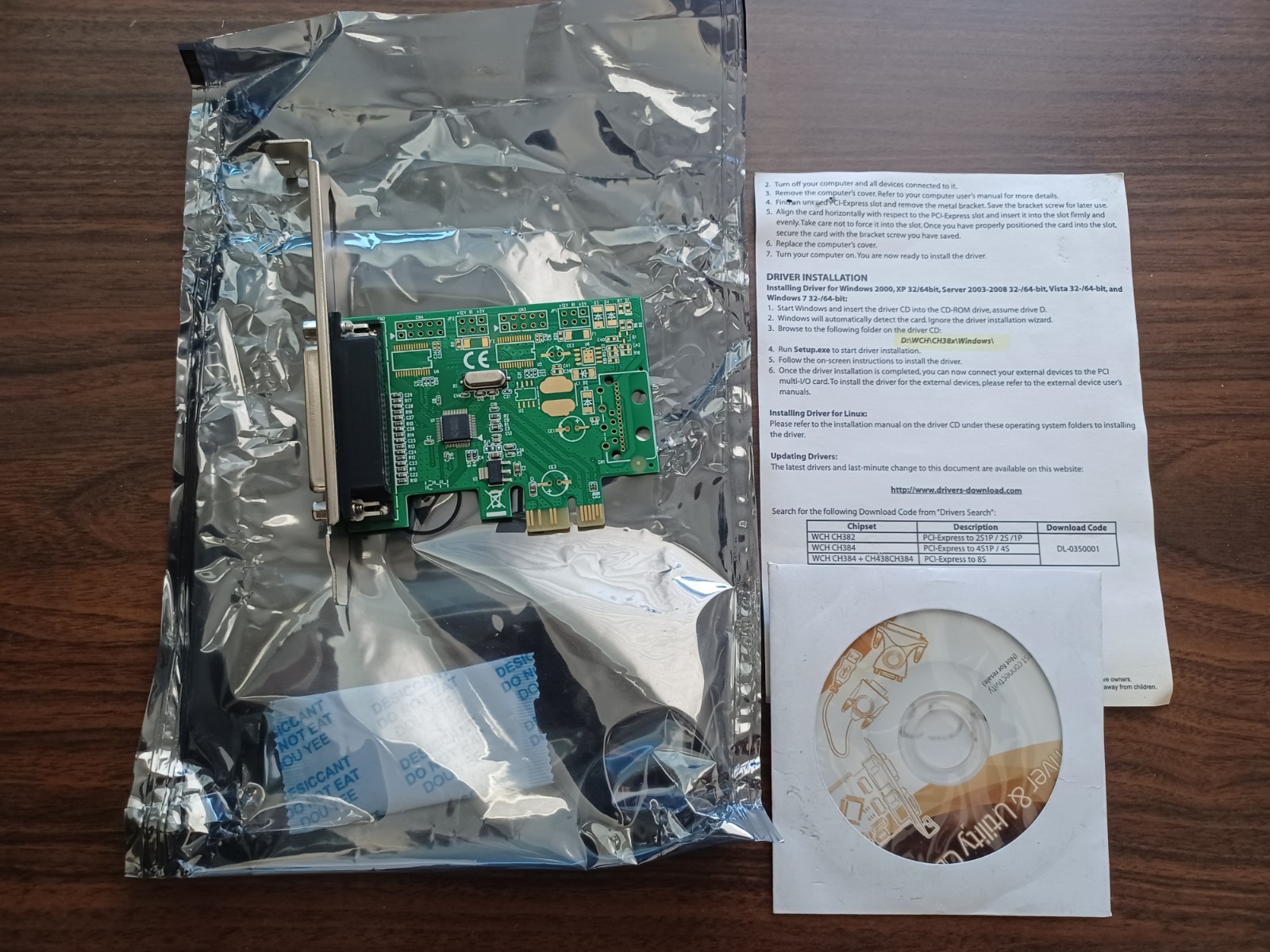 SYBA SD-PEX10009 Parallel Port Expansion Card PCIe x1