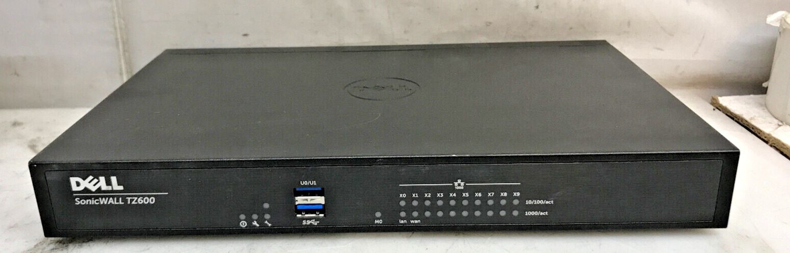 Dell SonicWall TZ600 APL30-0B8 10-Port Firewall Network Security Appliance