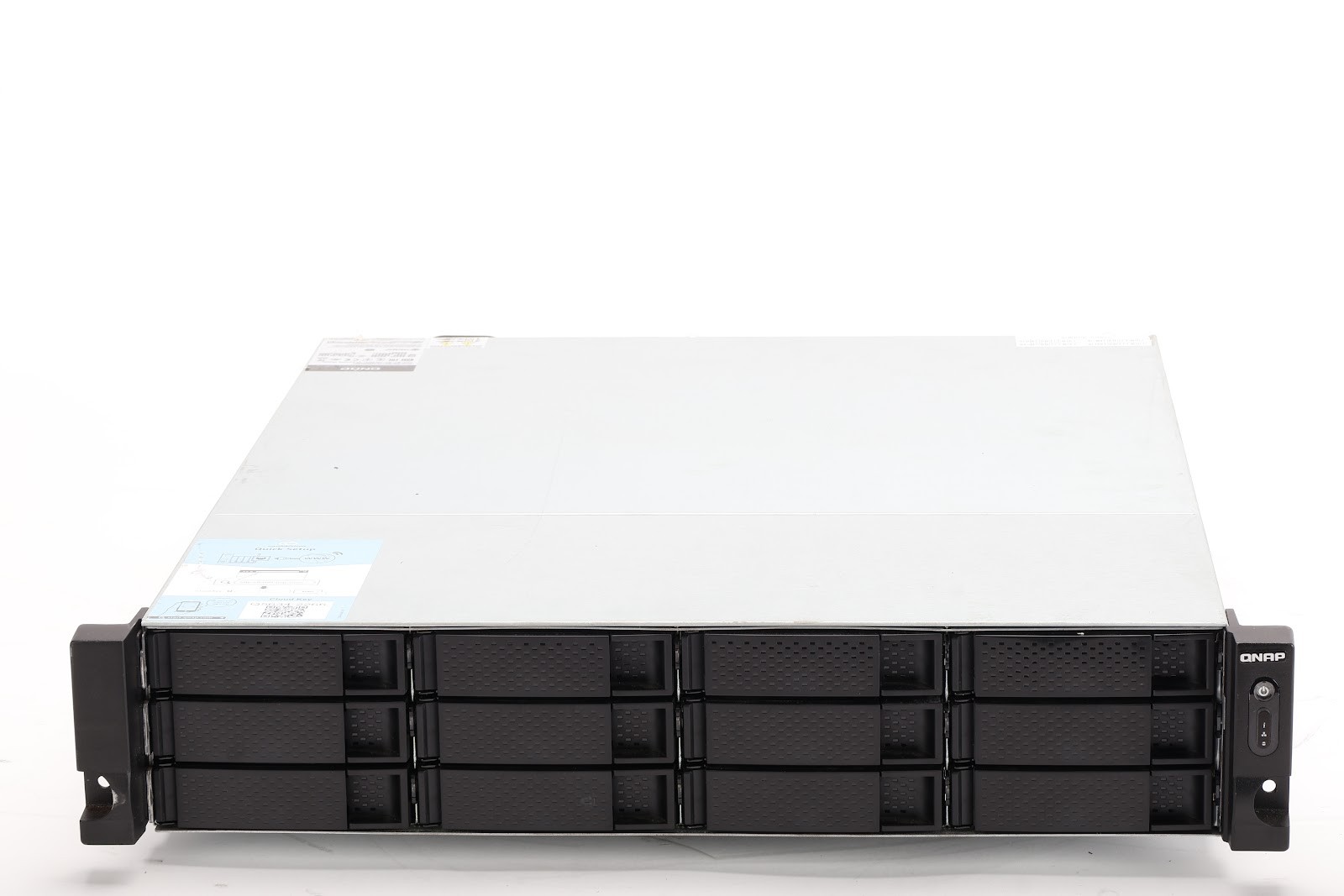 QNAP TS-1232XU-RP 12-Bay Chassis 52400-QE9711-00-RS With 2x 10TB Hard Drive