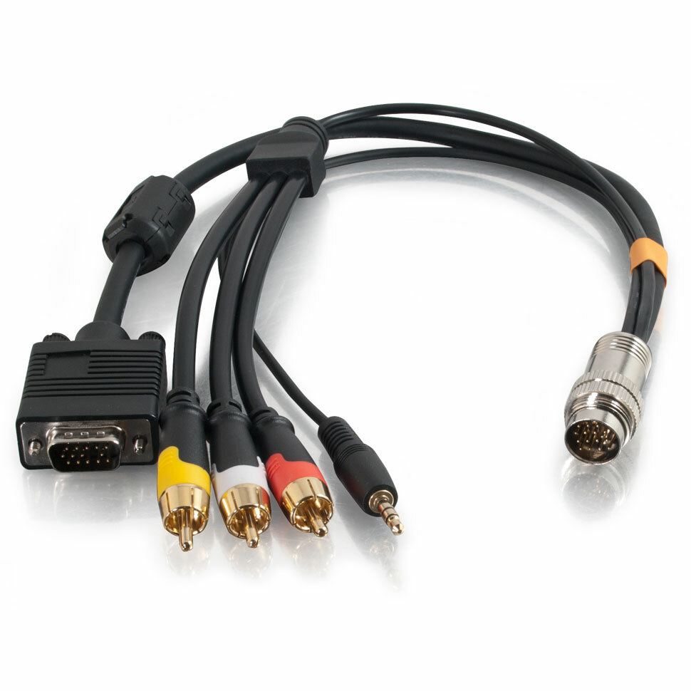 RAPIDRUN 60018  VGA (HD15) + 3.5mm + Composite Video + Stereo Audio Flying Lead
