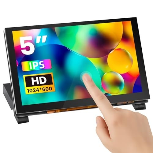 5 Inch Touchscreen Monitor for Raspberry Pi, 1024x600 Resolution, IPS LCD