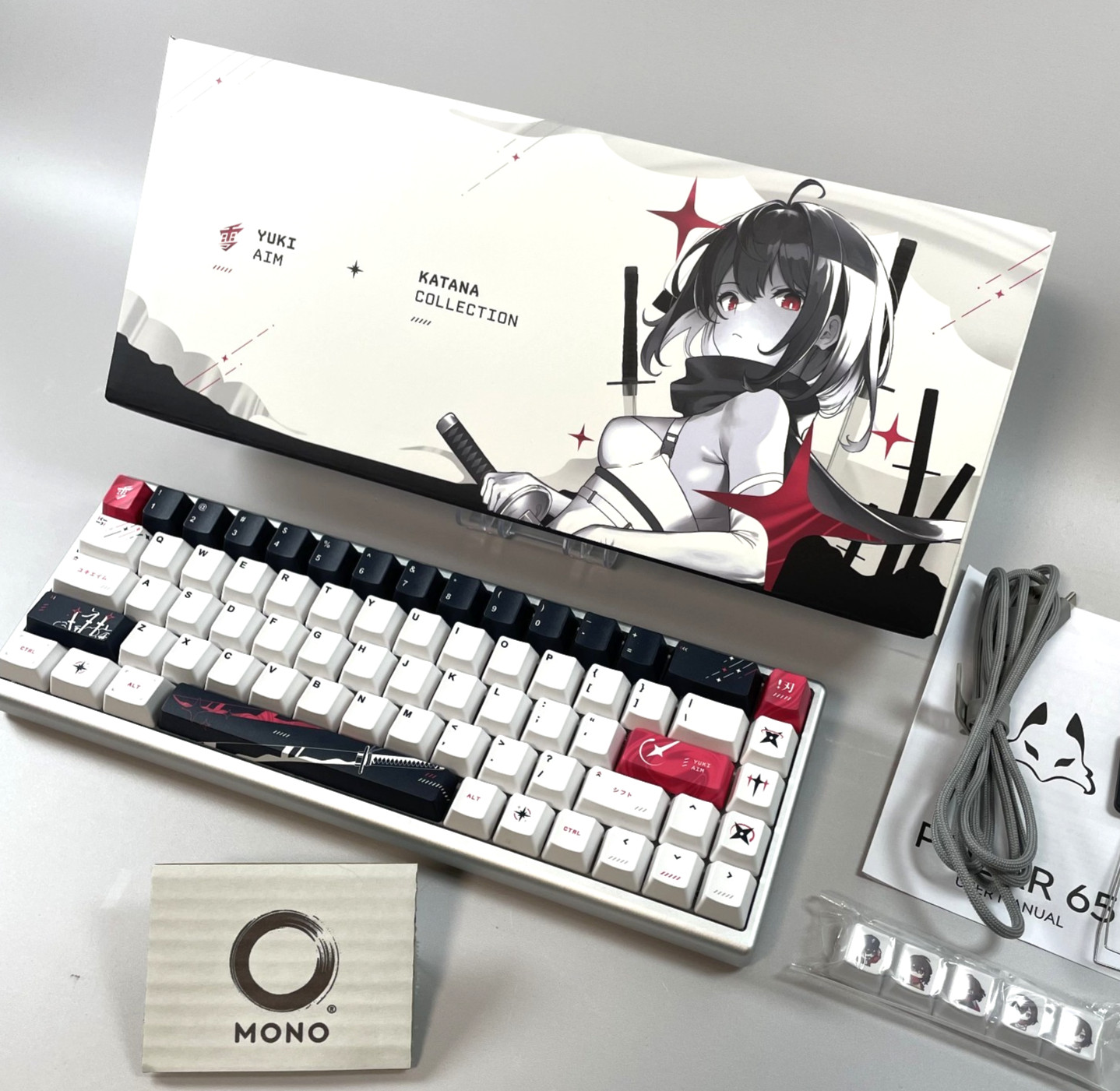 YUKI AIM Polar 65 KATANA Collection Keyboard AS-KB165WHUS-YUKI USED Excellent