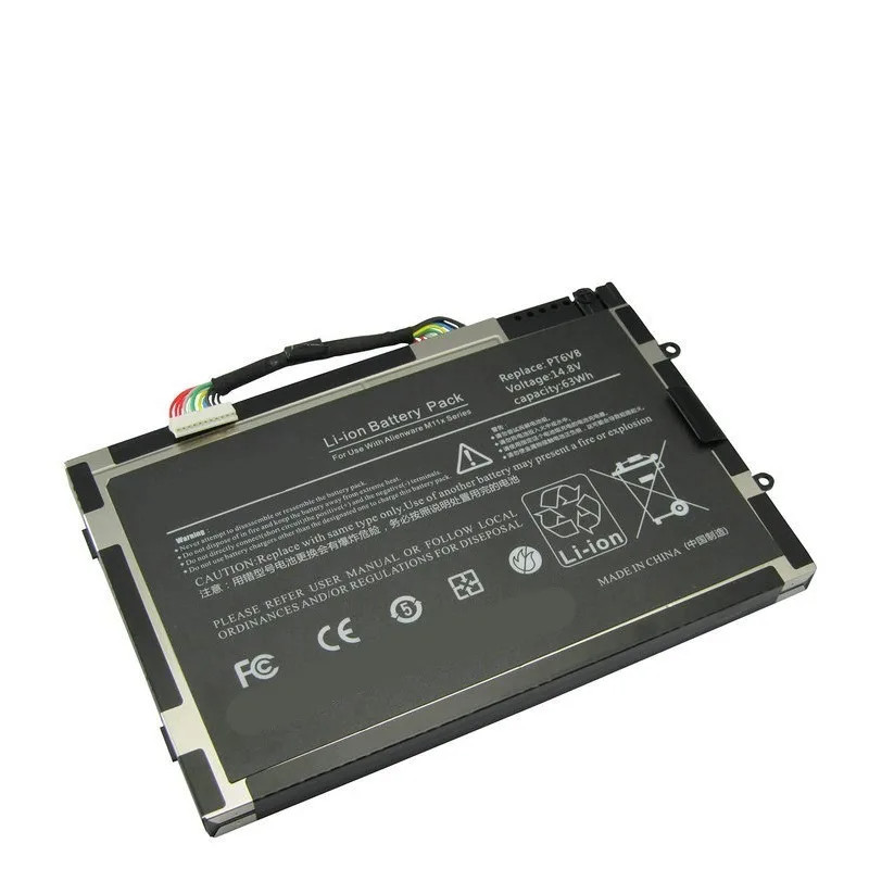 New PT6V8 Battery for Dell Alienware M11x M14x R1 R2 R3 8P6X6 08P6X6 T7YJR 63Wh