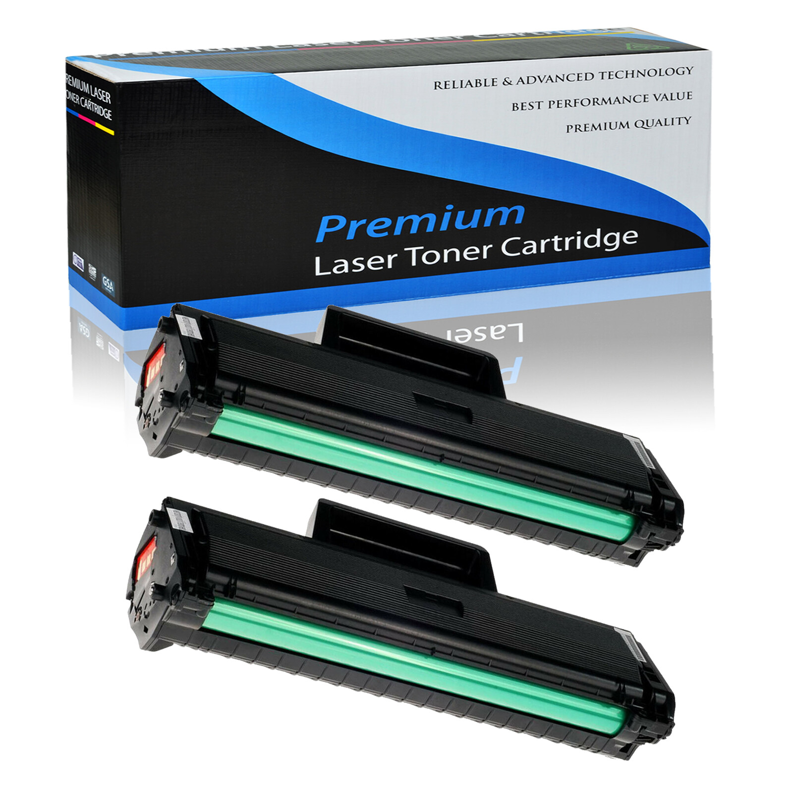 2PK MLT-D104S Toner Cartridge For Samsung ML-1675 ML-1860 ML-1865 ML-1865W
