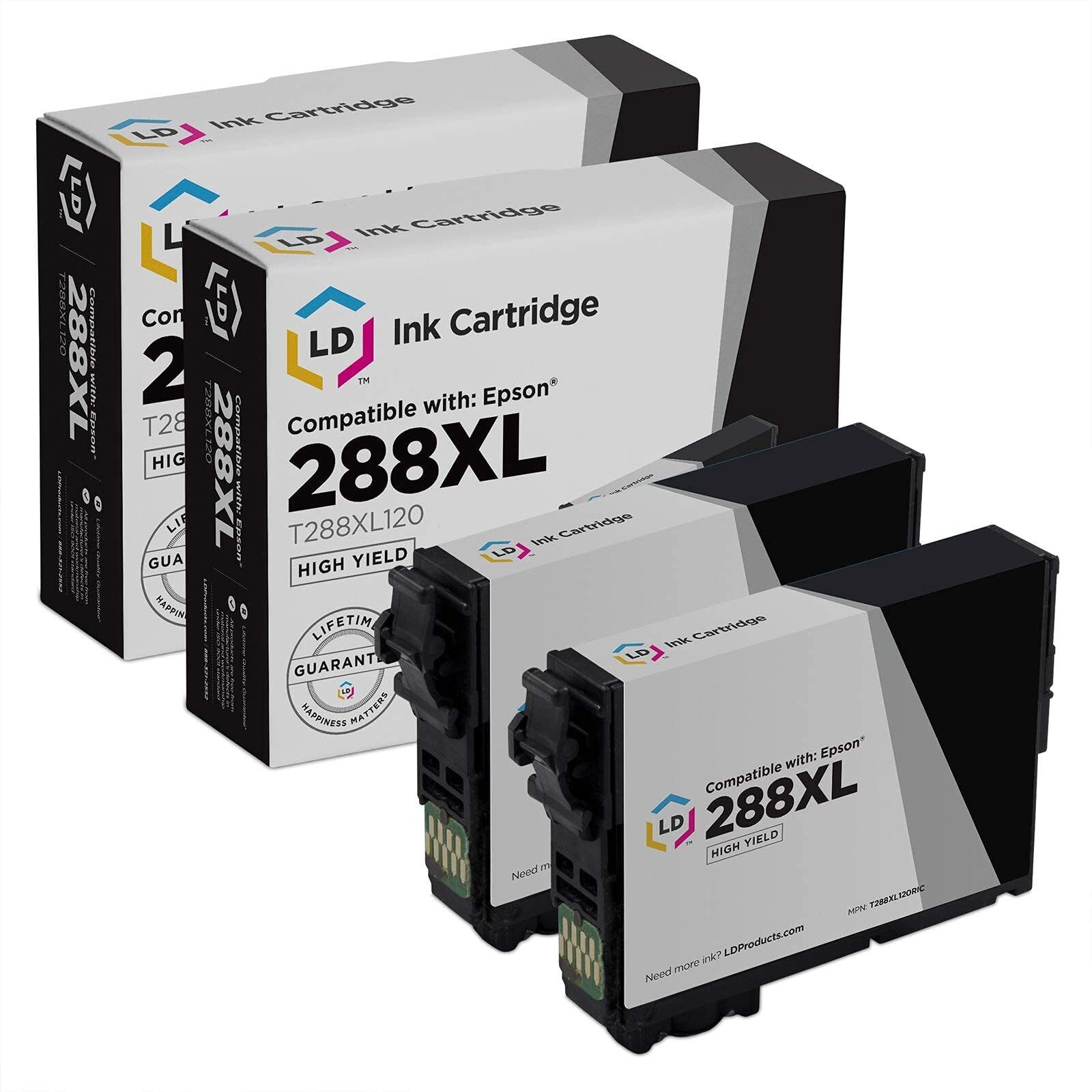 Reman Ink for T288XL120 Epson 288xl Ink Cartridges HY (Blk, 2-Pk)