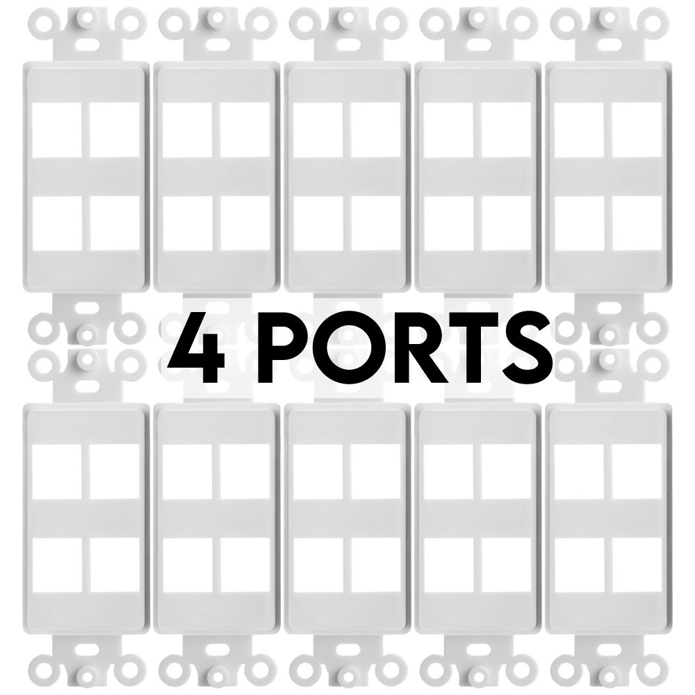 10 Pack Wall Plate 1 2 3 4 Gang Wallplate Switch Outlet Decorative Cover White