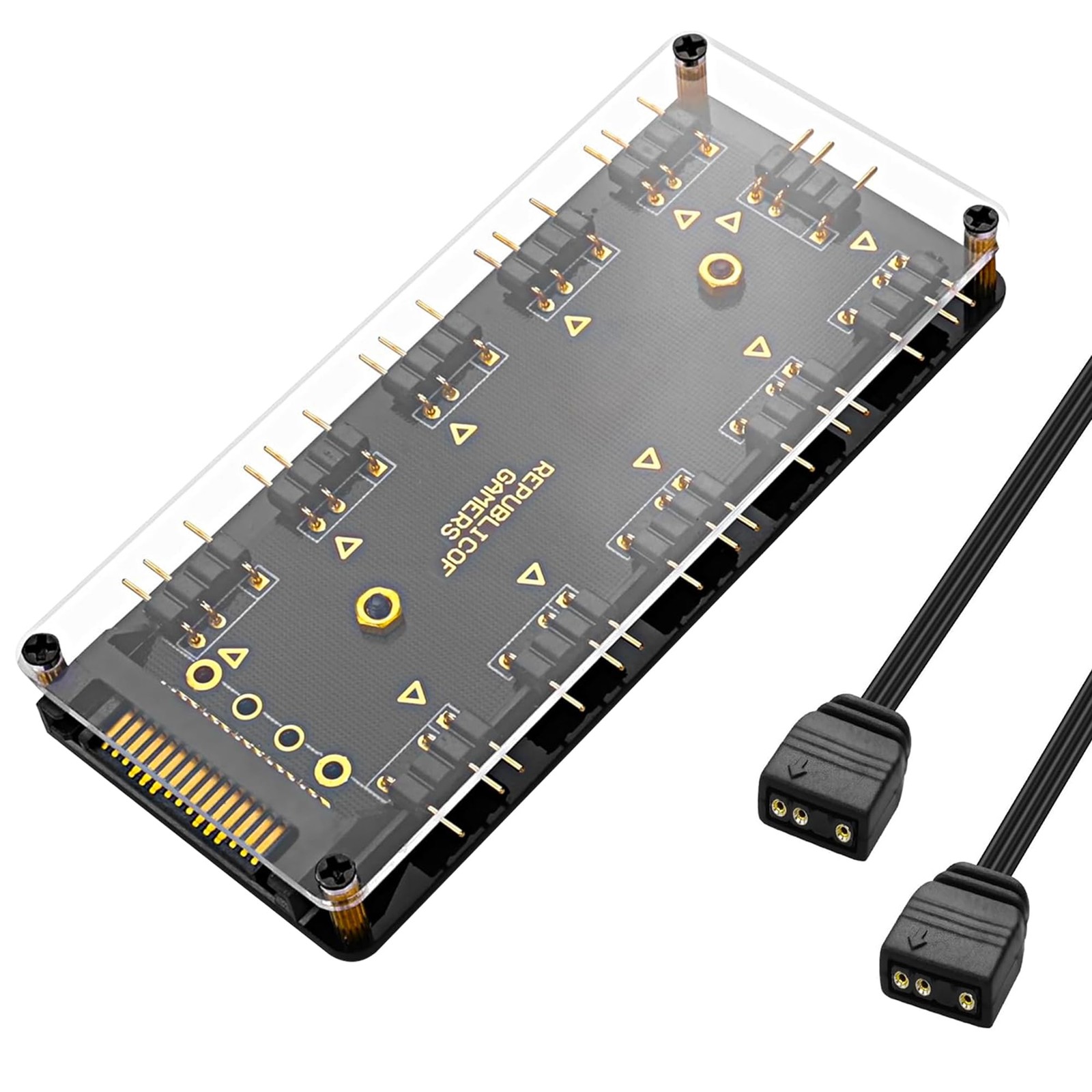 MAYWILLA 5V 3Pin ARGB LED Hub Controller,10 Way 5V 3 Pin RGB LED Splitter SAT...