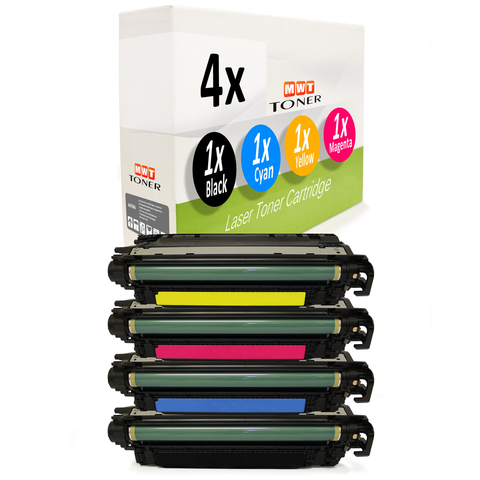 4X MWT Cartridge Compatible With HP Color LaserJet Enterprise M-553-X M-553-DN