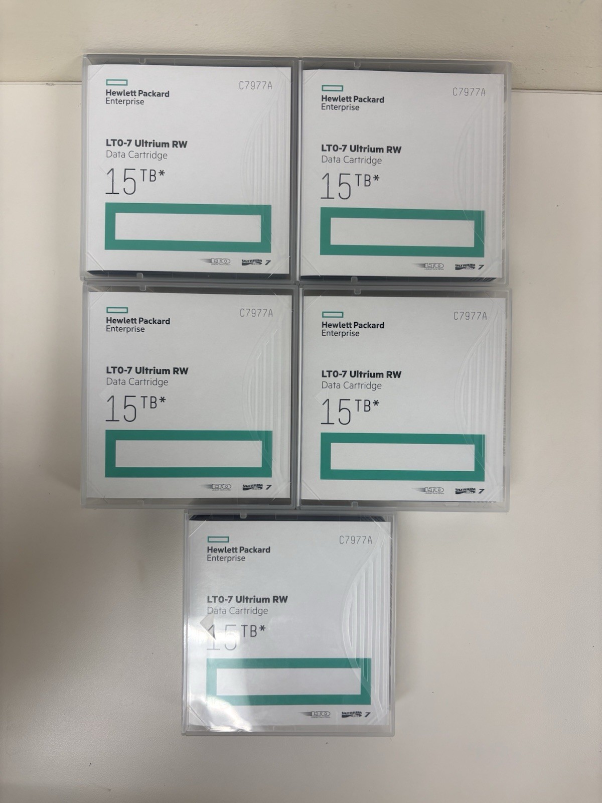 Enterprise LTO-7 Ultrium RW 15TB Rewritable C7977A C7977-60000 qty6 unsealed new