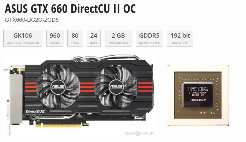 ASUS GTX 660 DirectCU II OC 2GB GDDR5 Graphics Card✅DP HDMI 2x DVI✅