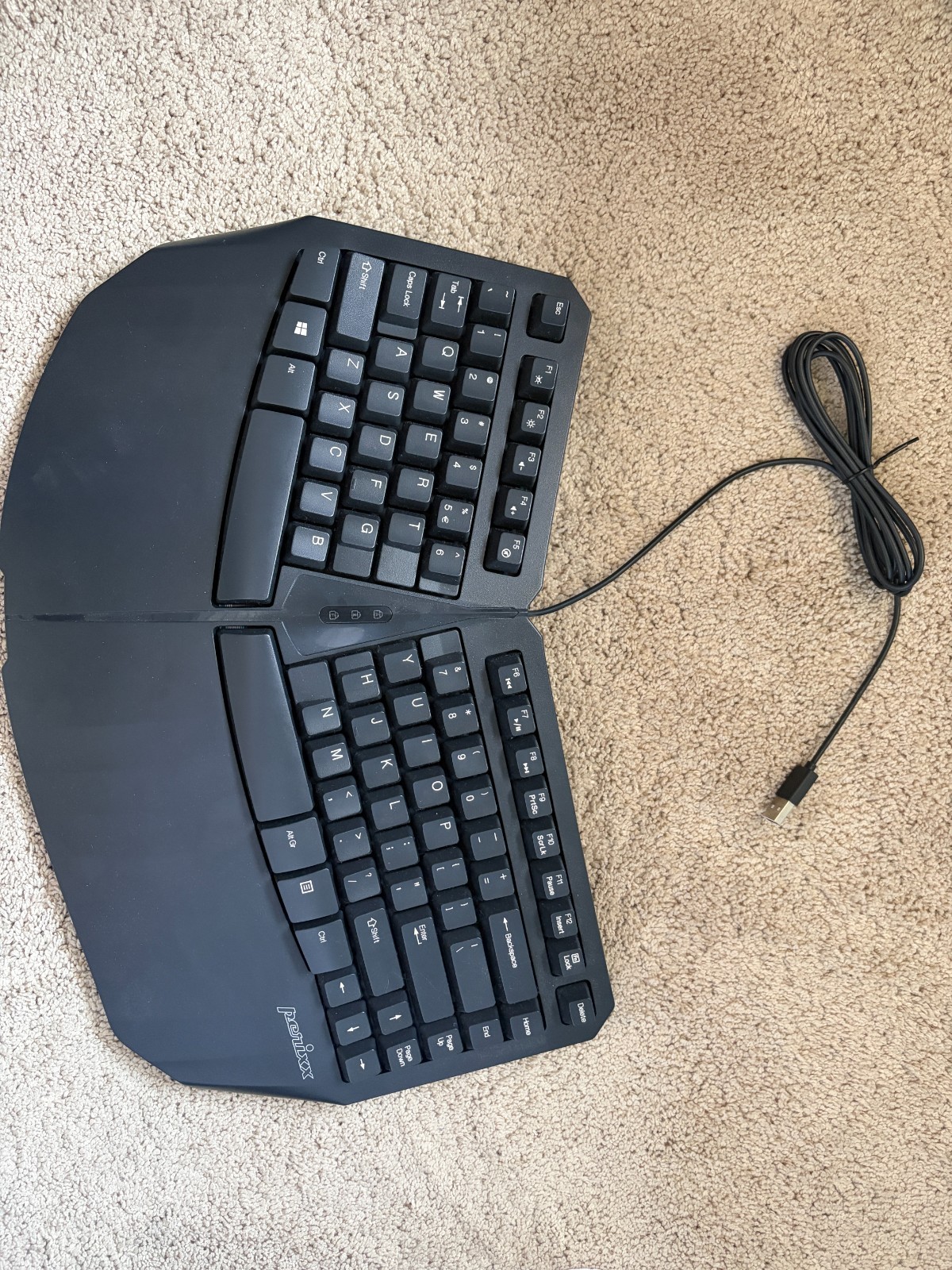 Perixx Periboard-613 Mini Wireless Dual Mode Ergonomic split Keyboard
