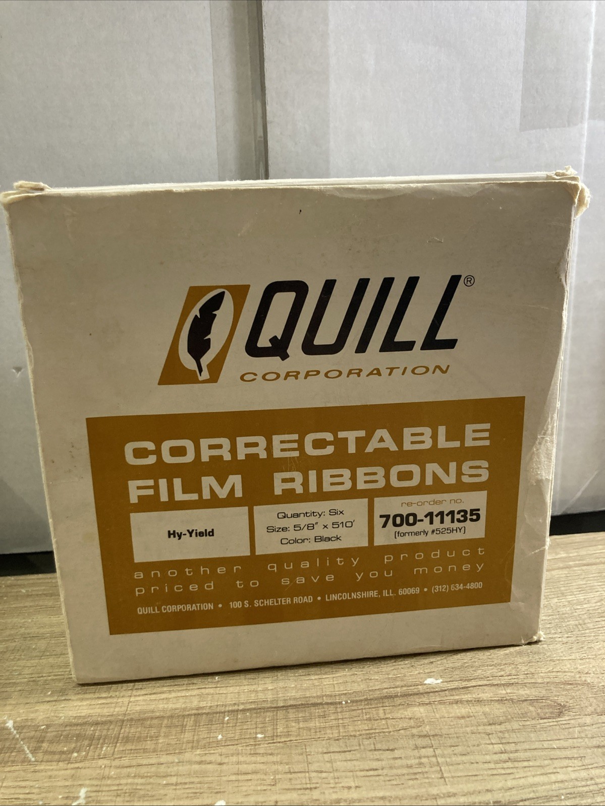 Quill Lot Of 6 Size 5 1/8” X 510” Color black Film Ribbons Open Box Mew