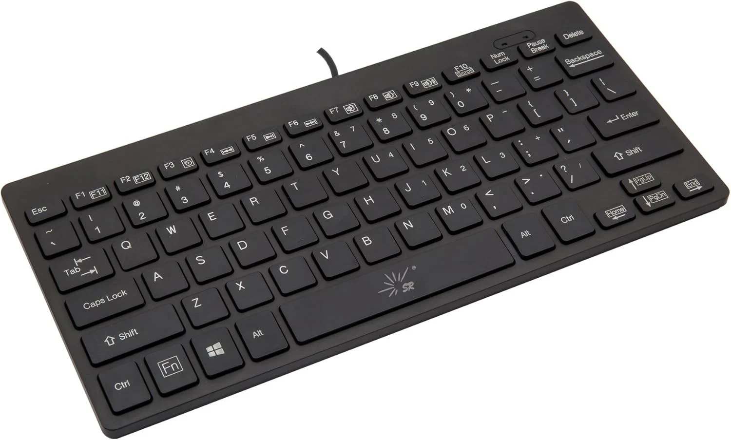 SR Mini Keyboard Wired Thin Light 78 Keys USB Multimedia Small for Pc Computer