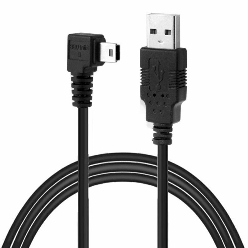 Cablecy Mini USB B Type 5pin Male Right Angled 90 Degree to USB 2.0 Male Cable